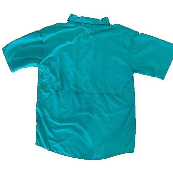 Sportswear Button Up Shirt Men Size S Fish Gear Outdoor‎ Magellan Turquoise - Picture 2 of 6